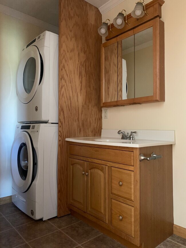 Bathroom w/ washer & dryer - 395 Peruville Rd
