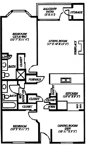 2BR/2BA - Riverine Condominiums