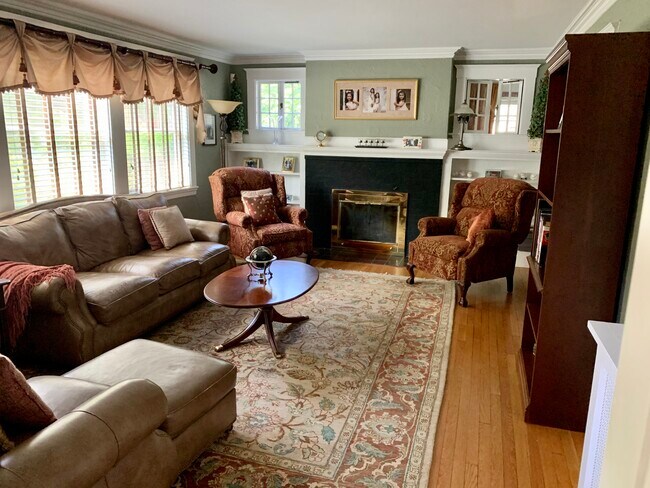 Sunny Front Living Room w/Fireplace - 95 Atwood Ave