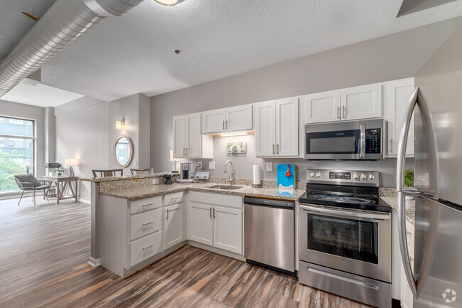 Model - 2BD, 2BA - 1,000SF - Kitchen - Huron Square and The Osborn Apartments