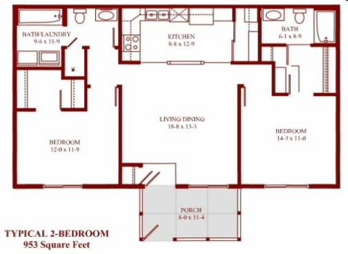 2BR/2BA - Amberfield Place Apartments