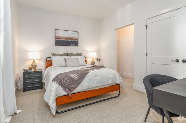 1BR, 1BA - 742SF - Bedroom - The Mill on Flax