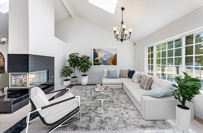 Living Room Virtually Staged - 5072 Chimineas Ave