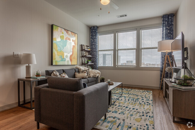 4 Br, 4 Ba - Living Room - The Hudson | Student Housing