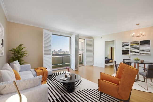 Living Room-Staged - 321 S San Vicente Blvd