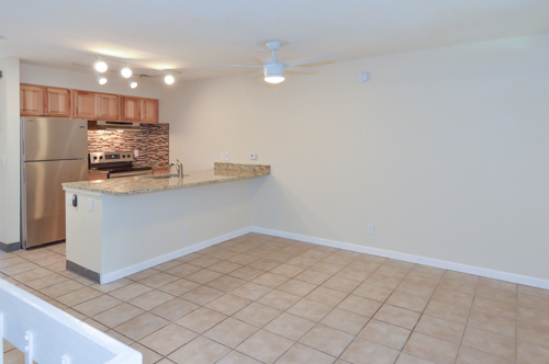 Living and kitchen areas - 1200 College Ave