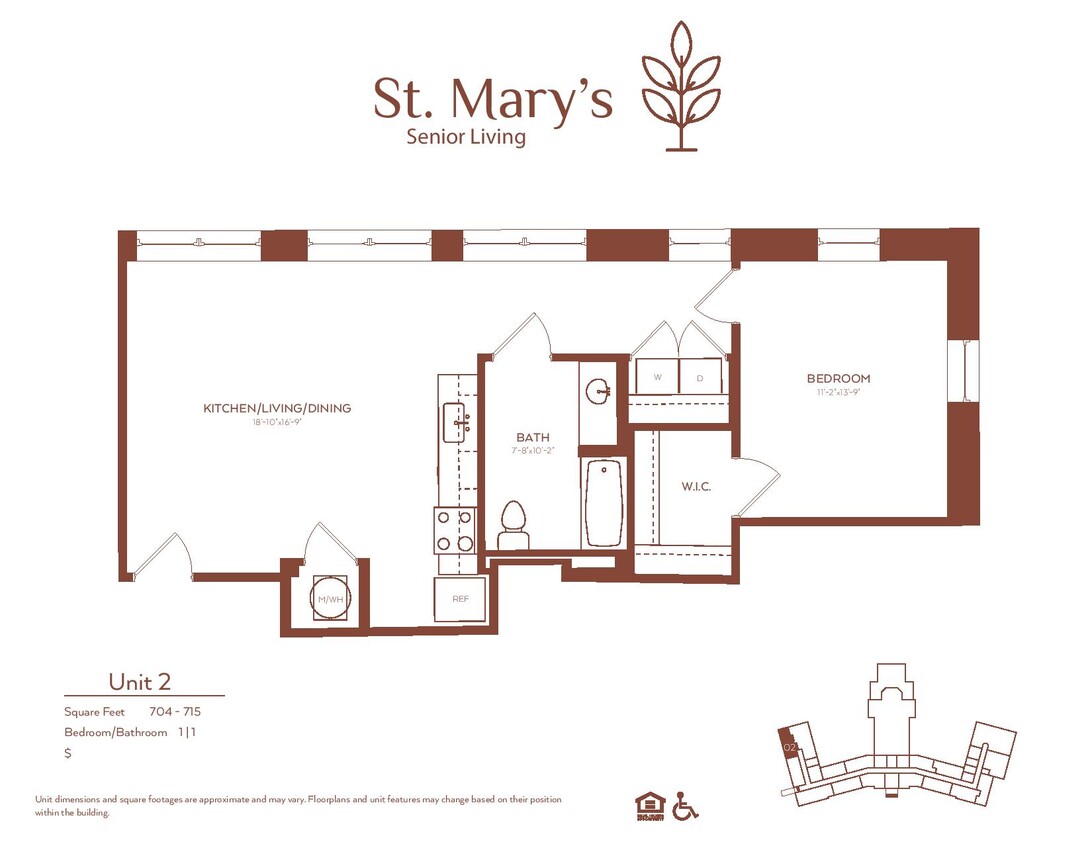 Plano de planta - St Mary's Senior Living