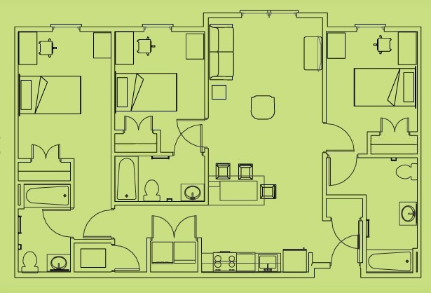 3 HAB/3 BA - College Suites of City Station West