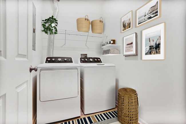 Crisp & Clean Laundry Room - Luxe at Union Hill