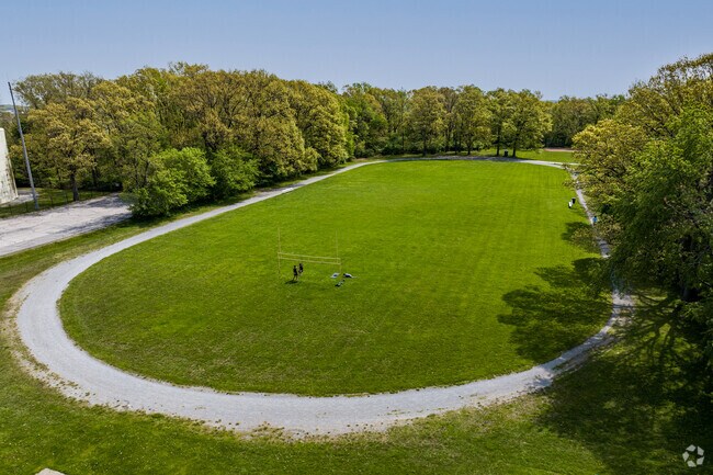 A community track and football field are available for Independence's runners and flag-football teams.