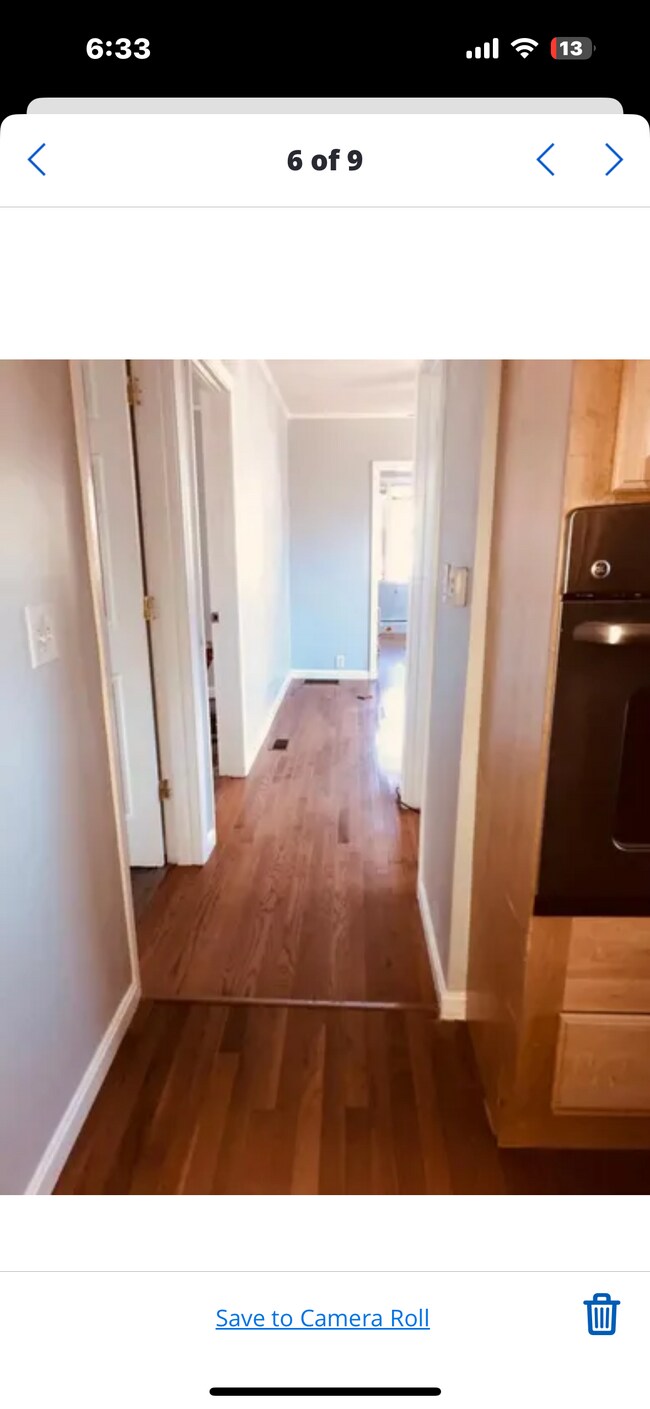 Hallway from kitchen to living rooms - 124 Princeton St