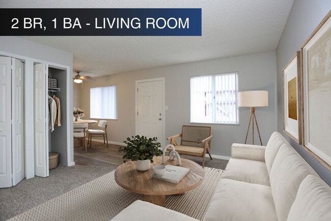 2 BR, 1 BA - Living Room - Sage Creek Apartments