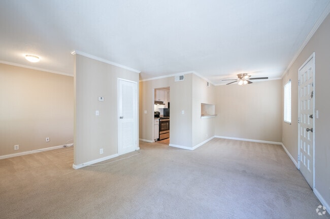 1BR, 1BA - Living Room, Den, Dining Rm. - Sycamore Green Apartments