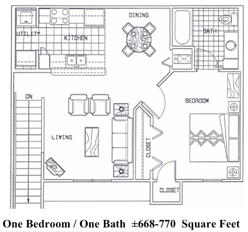 1HAB/1BA - Huntington Falls Apartments