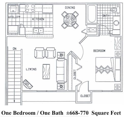 1HAB/1BA - Huntington Falls Apartments