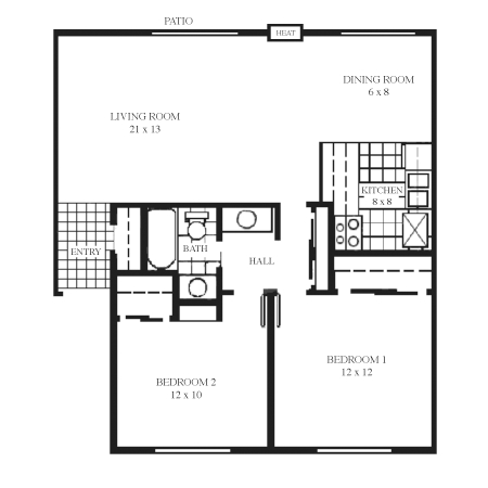 2BR/1BA - Chapman Village