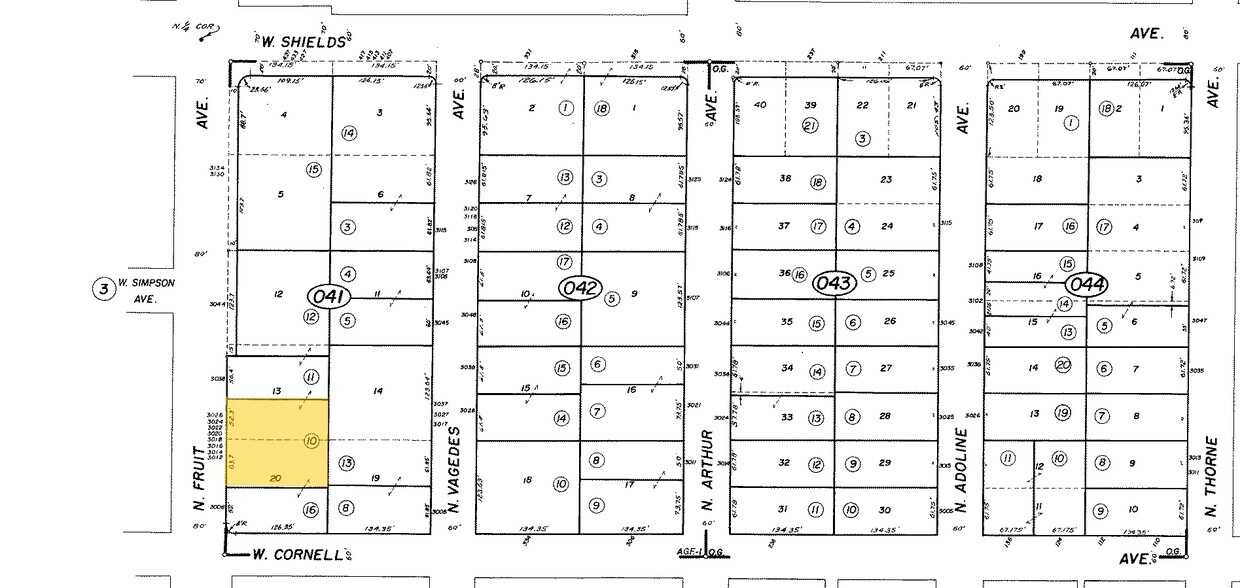 Mapa de la parcela - Fruit Apartments