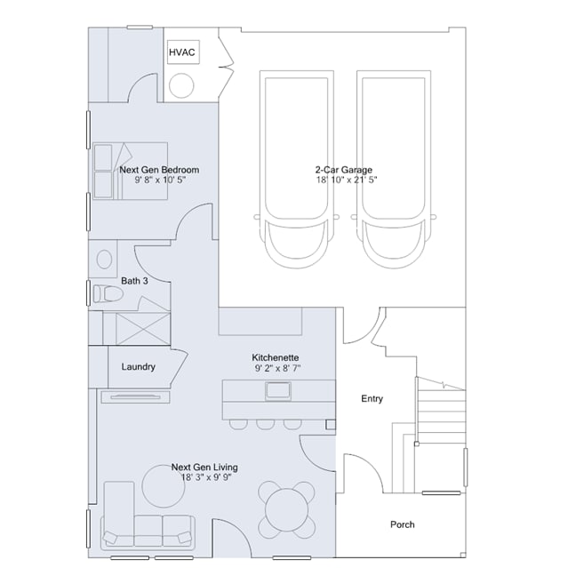 1st FL Plan - 912 Farrier Ln