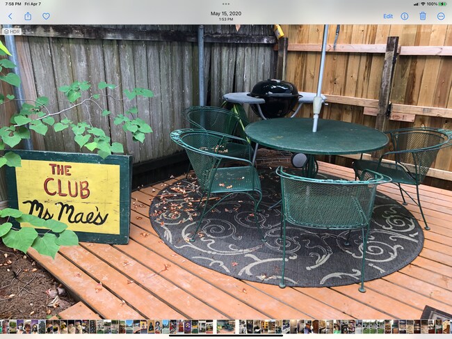 Private seating and grill - 5819 S Galvez St