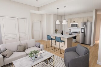 The Electric Building - 1B1B Style 1D Living Area - The Electric Building