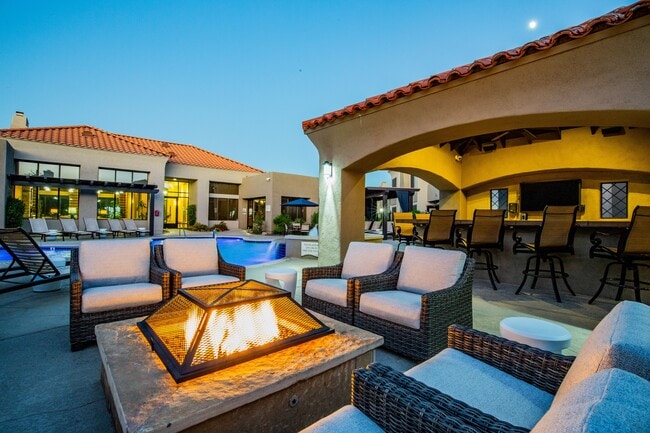 Fire Pit by Outdoor Kitchen and Bar - The Legends at La Paloma