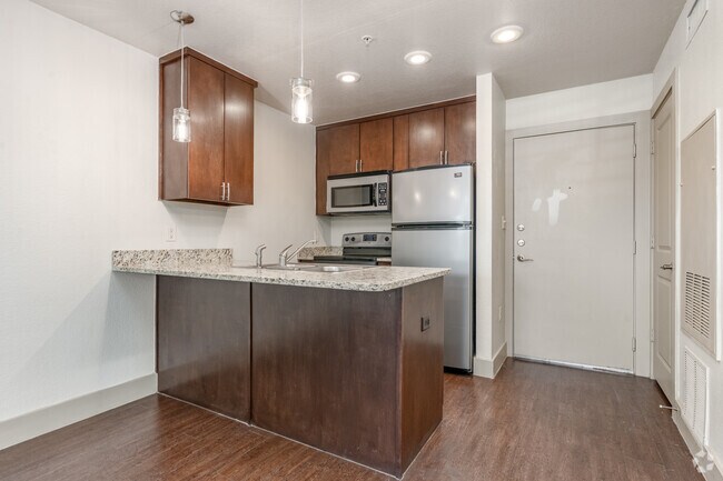 1 habitación, 1 baño - 508 pies cuadrados - Cocina - Hickory Street Lofts