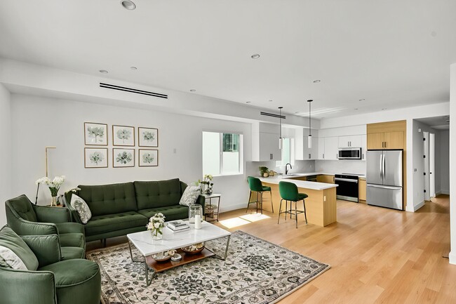 Spacious Living Room-Virtually Staged - 5024 Cahuenga Blvd