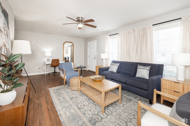 2BR, 1.5 - 1,100SF - Living Room - Yester Oaks