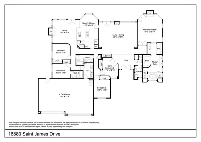 Floor Plan - 16880 Saint James Dr