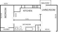 Large 1 Bed/ 1 Bath