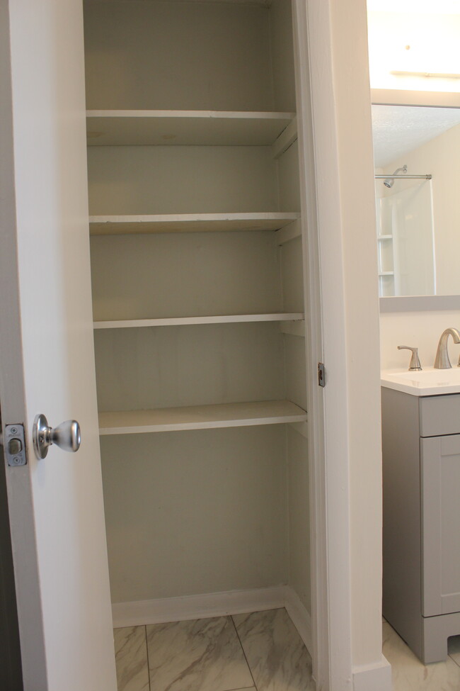 Linen Closet in Bathroom - 13 E North Ave