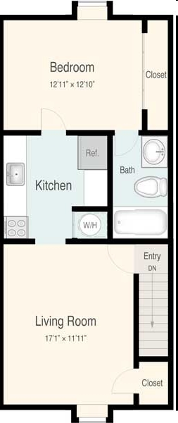 1BR/1BA - Hanover Apartments