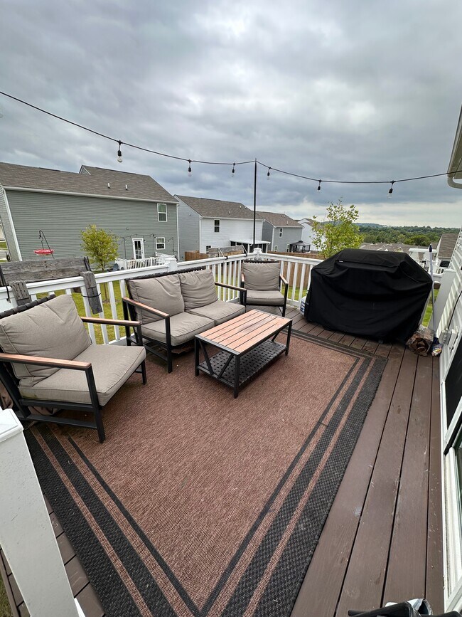 Back patio w/stairs leading to yard - 2736 Thornton Grove Blvd