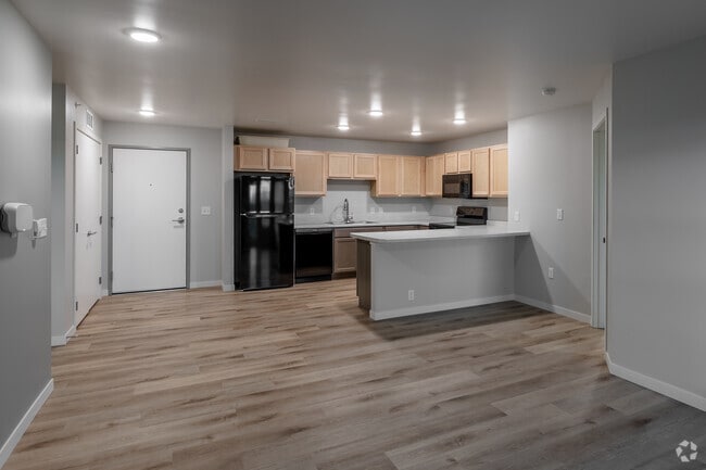 2BR, 1BA - 939SF - Living Room - Twenty08 Apartments