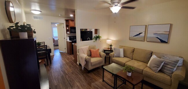 Premium B Floorplan Living Room/ Dining Room - Sandstone Apartment Homes