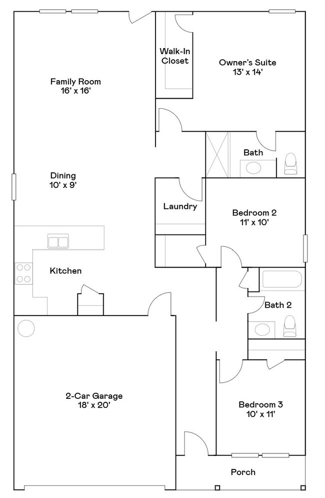 Plano de planta - 302 Asterwood Ln