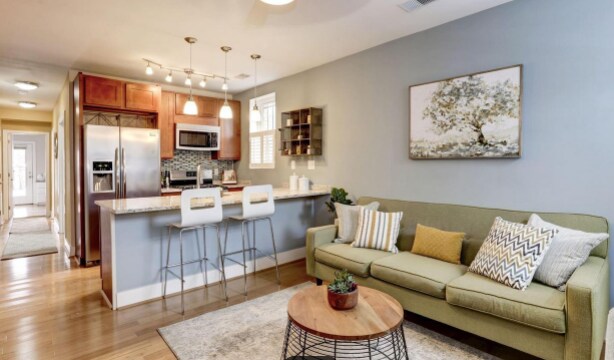Living room and kitchen - 223 18th St SE
