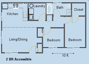 2HAB/1BA - Village Apartments