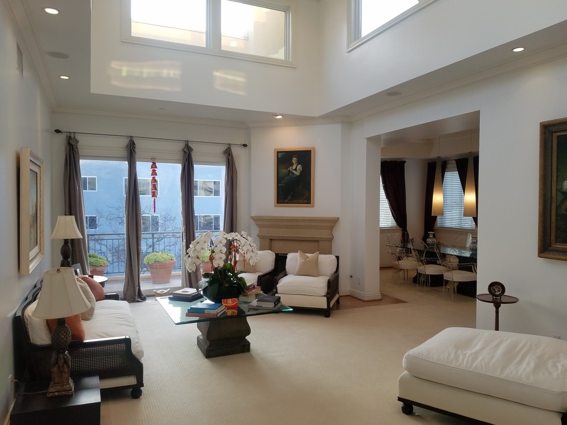 Living Room 15ft Ceiling - 132 S Maple Dr