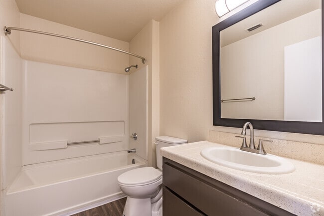 2BR, 2BA - 924SF (2) - Primary Bathroom - Willow Run Apartments