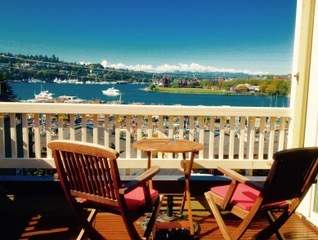 Wonderful views of Lake Union, the Olympic Mountains, and the sunsets from the deck. - 2619 Yale Terrace E