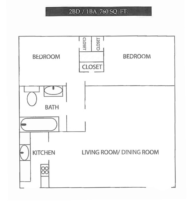 2HAB/1BA - Forrest Heights Apartments