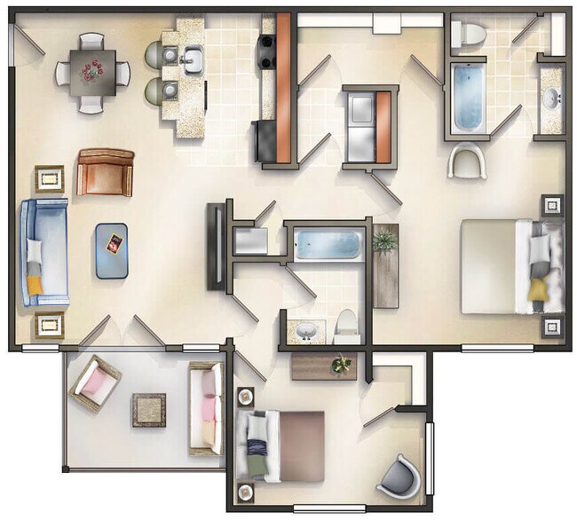 Plano de planta - Palisades at Waters Edge