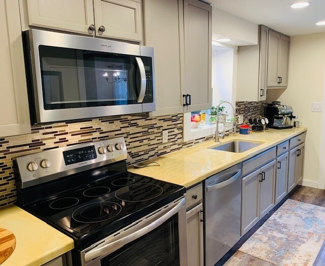 galley kitchen new appliances - 2457 Airport Rd