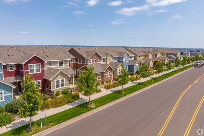 Colorful homes line a street in the Central West area.