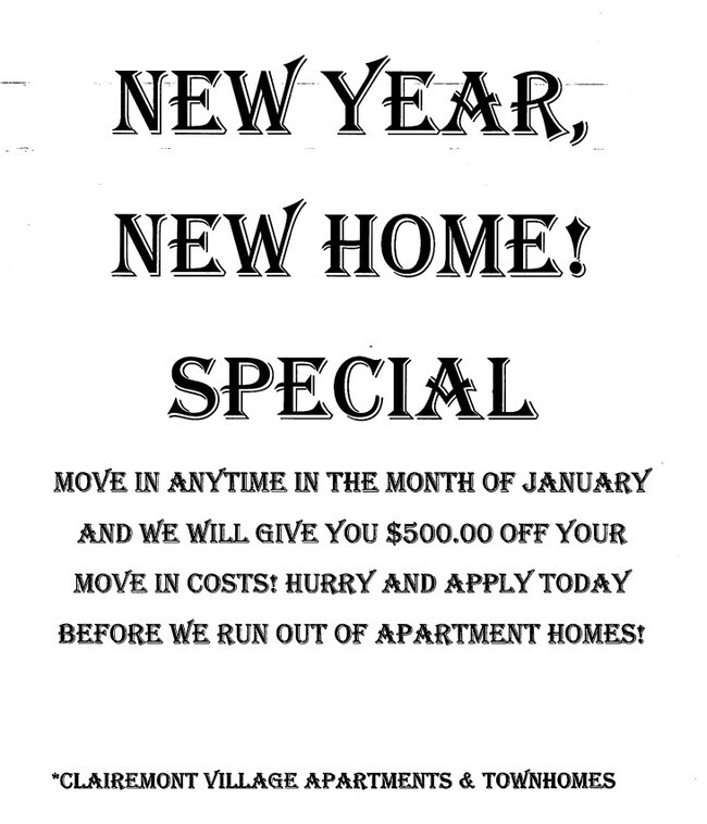 NEW YEAR 2025 SPECIAL - Clairemont Village Apartments and Townhomes