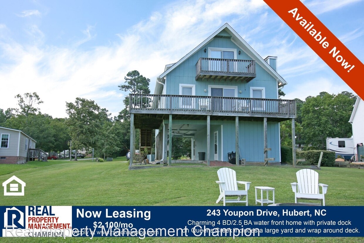 4 br, 2.5 bath House 243 Youpon Drive House Rental in Hubert, NC