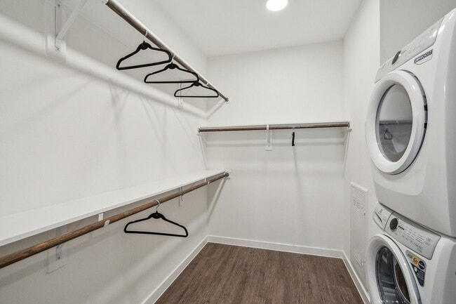 Spacious closets with in-unit washers and dryers - Elina