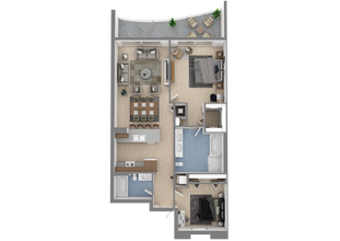 Two Bedroom Small.png - Harbor Grand