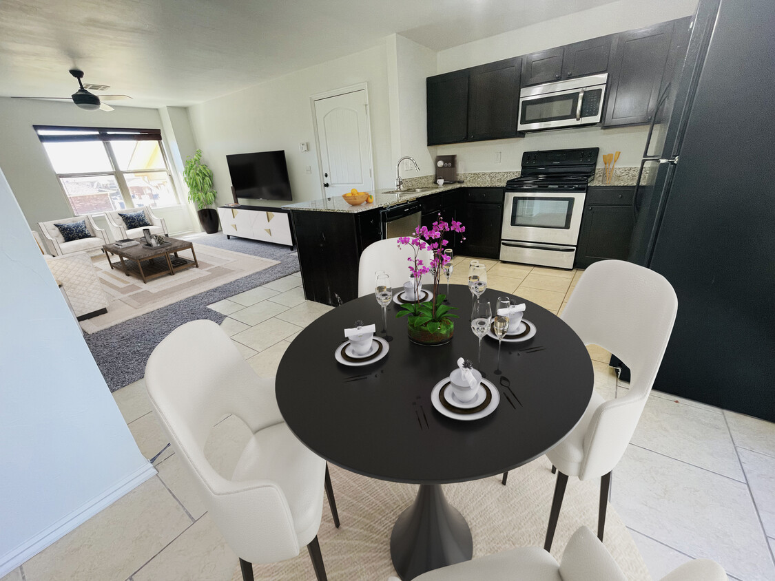 Plano de planta abierta de la cocina - Prairie Breeze Townhomes